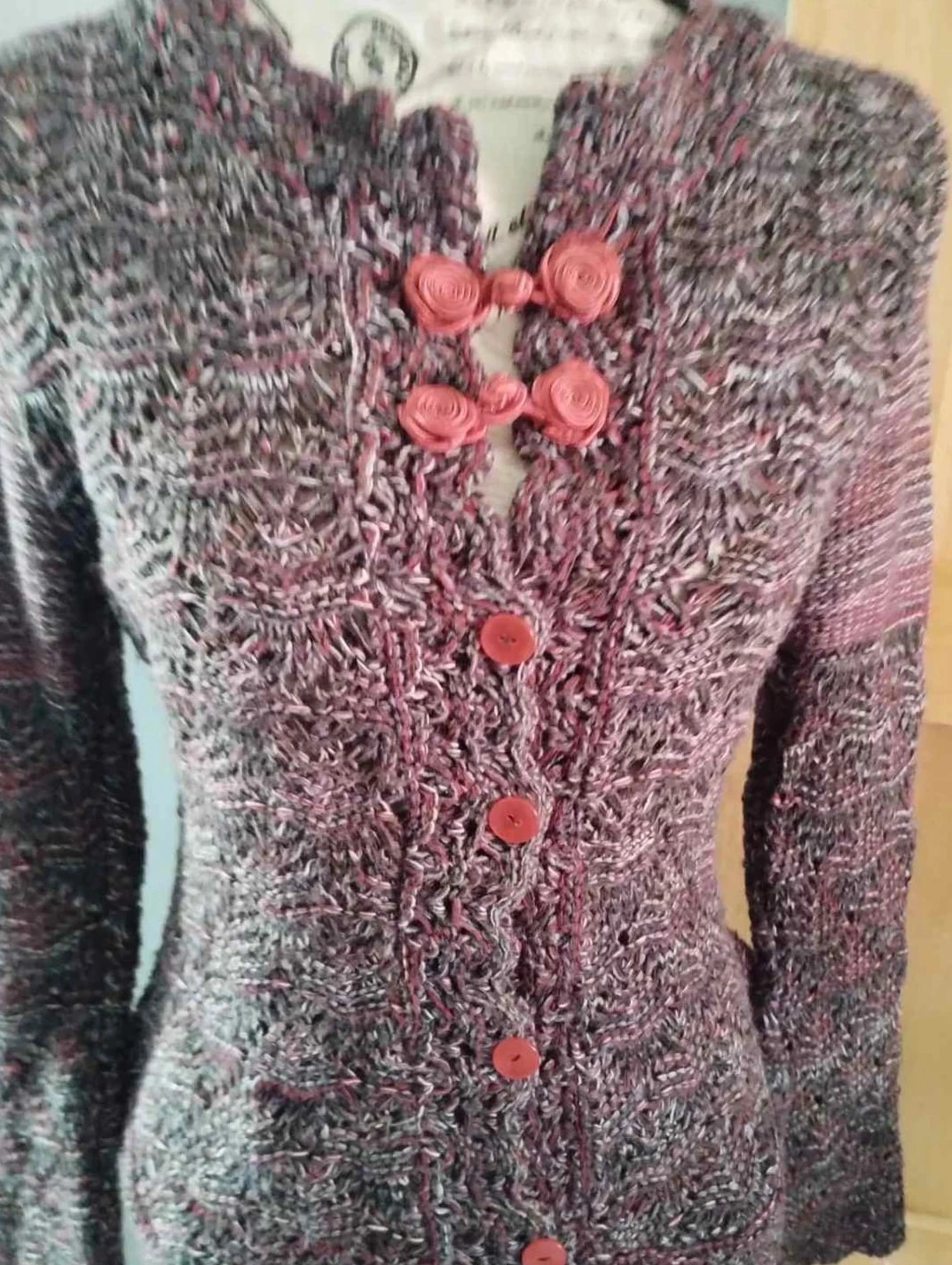 Cardigan, tom violeta, botões originais, T40 – photo 5